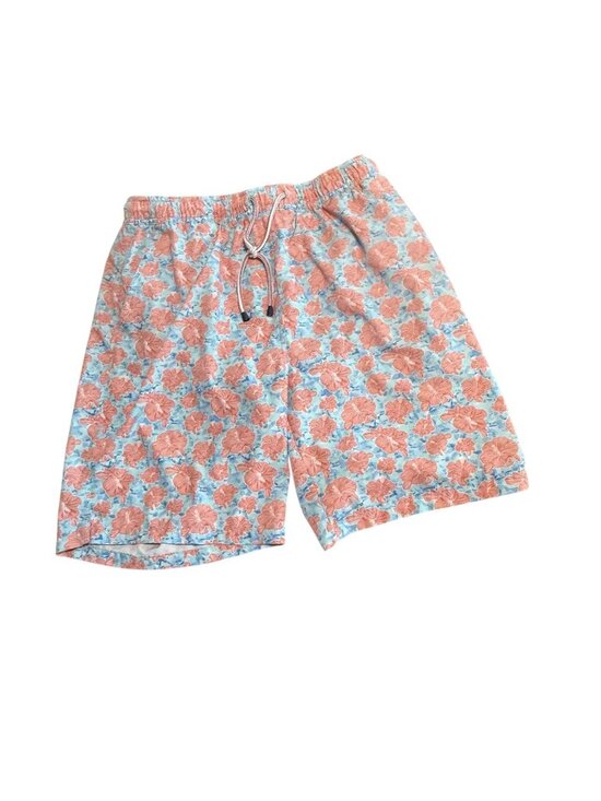 Peter Millar Other - Peter Millar Mens Floral Swim Trunks Large Blue & Coral Hibiscus Pattern large
